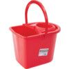 15ltr Plastic Mop Bucket Red thumbnail-0