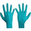 TouchNTuff 92-500 Disposable Gloves, Green, Nitrile, 4.7mil Thickness, Powdered, Size 6.5-7, Pack of 100 thumbnail-0