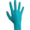 TouchNTuff 92-500 Disposable Gloves, Green, Nitrile, 4.7mil Thickness, Powdered, Size 6.5-7, Pack of 100 thumbnail-1