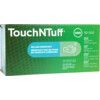 TouchNTuff 92-500 Disposable Gloves, Green, Nitrile, 4.7mil Thickness, Powdered, Size 9.5-10, Pack of 100 thumbnail-3