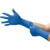 Microflex 93-853 Disposable Gloves, Blue, Nitrile, 5.5mil Thickness, Powder Free, Size 7.5-8, Pack of 50 thumbnail-0