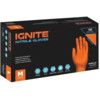 IGNITE ORANGE POWDER-FREE NITRILE GLOVES (M) (BX-100) thumbnail-0