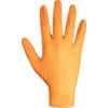 TX925 Disposable Gloves, Orange, Nitrile, 7.8mil Thickness, Powder Free, Size 2XL, Pack of 100 thumbnail-1