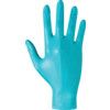 Teal Disposable Gloves, Green, Nitrile, 4.8mil Thickness, Powder Free, Size 7, Pack of 100 thumbnail-1