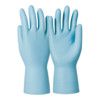 Dermatril 743 Disposable Gloves, Blue, Nitrile, 7.9mil Thickness, Powdered, Size 10, Pack of 50 thumbnail-0