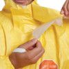 Tychem C, Chemical Protective Coveralls, Disposable, Type 3/4/5/6, Yellow, Tychem® 2000 C, Zipper Closure, Chest 40-42", M thumbnail-4