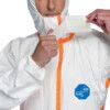 CHA5, Chemical Protective Coveralls, Disposable, Type 3/4/5/6, White, Tyvek® 800, Zipper Closure, Chest 52-54", 2XL thumbnail-1