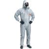 Labo, Chemical Protective Coveralls, Disposable, Type 5/6, White, Tyvek® 500, Zipper Closure, Chest 40-42", M thumbnail-3