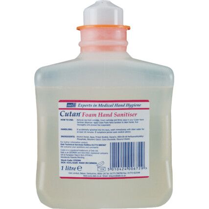 Foam Hand Sanitiser 1ltr Sealed Cartridge