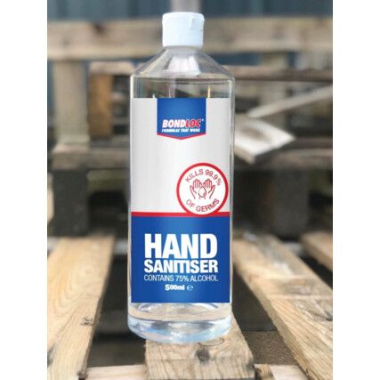 Hand Sanitiser, 80% Ethanol, 500ml