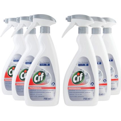 Cif Professional, Washroom Cleaner, 750ml, Fragranced, Pack of 6