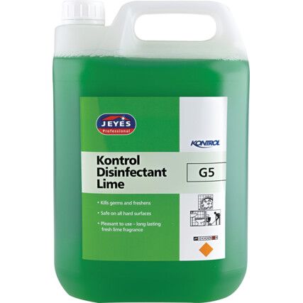 Disinfectant, 5L, Screw Top Bottle, Lime