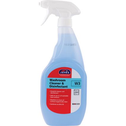 W3, Washroom Cleaner, 750ml, Fragrance Free