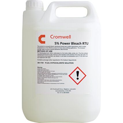 Thick Bleach, 5L, Screw Top Bottle, Fragranced