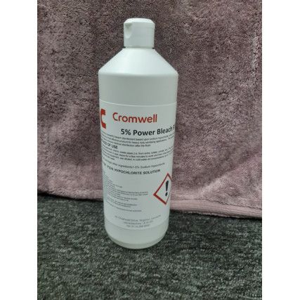 General Purpse Power Bleach, 5% Sodium Hypochlorite, 1 Litre