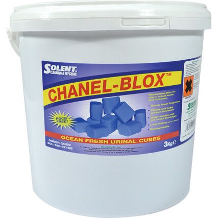 Chanel-Blox, Urinal Blocks, 3kg, Ocean, Pack of 190