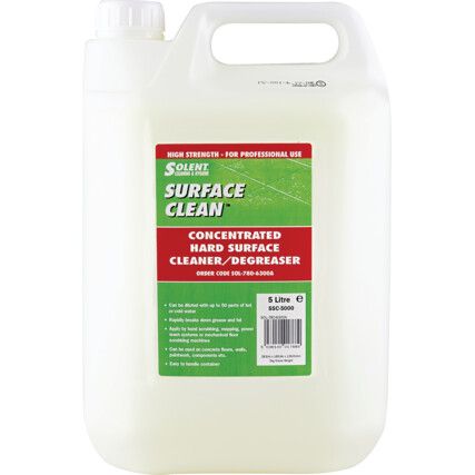 Hard Surface Cleaner, 5L, Screw Top Bottle, Concentrated, Fragranced