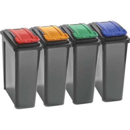 Lift Top Green Recycling Bin - 25 Litre