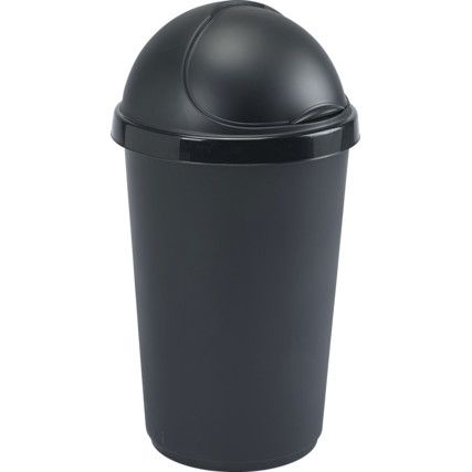 H33BB6 Bullet Black Waste Bin - 25 Litre