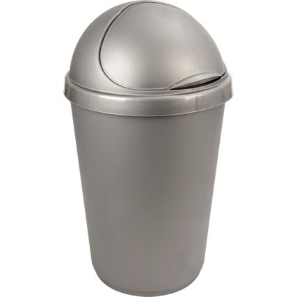 H10BB2 Bullet Grey Waste Bin - 50 Litre