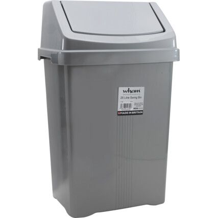 Grey Swing Bin - 25 Litre