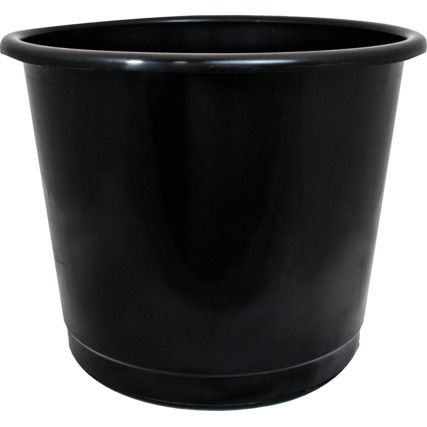 Plastic Black Waste Bin - 14 Litre