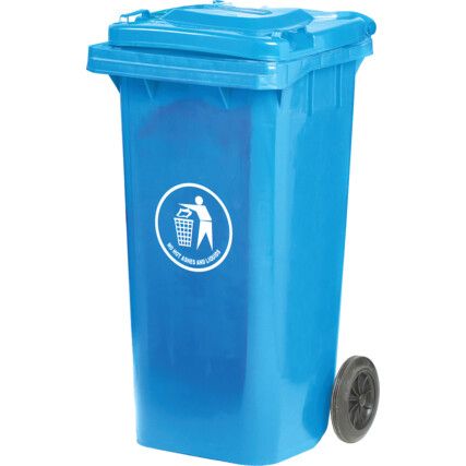 Blue Wheelie Bin - 120 Litre