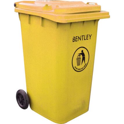 Yellow Wheelie Bin - 240 Litre