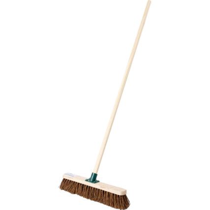 18" Stiff Bassine Broom with 48" Wooden Handle