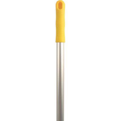 Mop Handle, Aluminium Threaded, Yellow