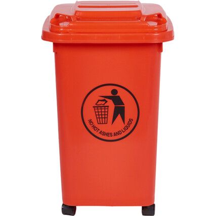 LWB30Y Orange Wheelie Bin - 30 Litre