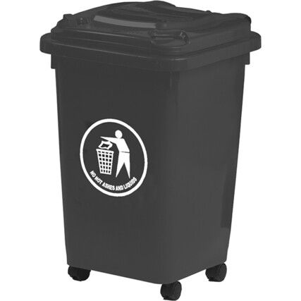 LWB50Y Grey Wheelie Bin - 50 Litre