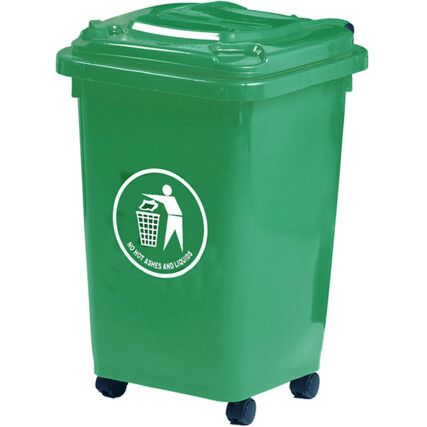 LWB50Y Green Wheelie Bin - 50 Litre