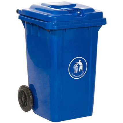 LWB80Y Blue Wheelie Bin - 80 Litre