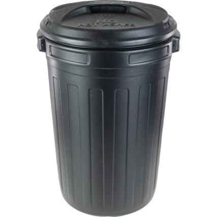 Black Dust Bin - 80 Litre