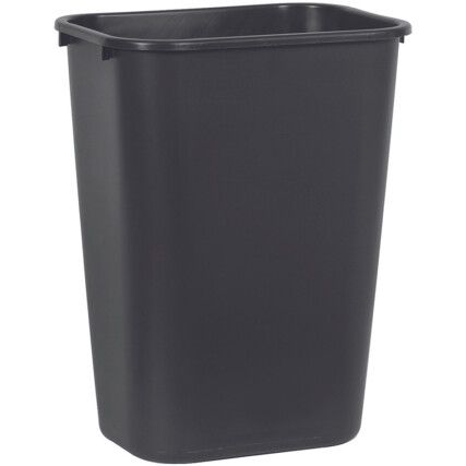 Rubbermaid Deskside Waste Bin - 39Lt BLACK