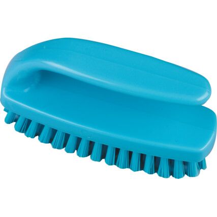 102mm Prof' Med' Poly' Nail Brush Grippy Blue