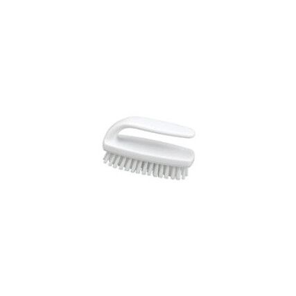 102mm Prof' Med' Poly' Nail Brush Grippy White