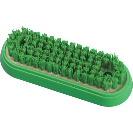 122mm Stiff Poly' Resin-Set Nail Brush Green