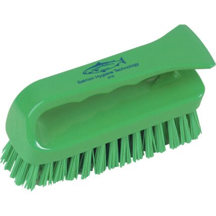 152mm Prof' Stiff Poly' Scrub Brush Grippy Green