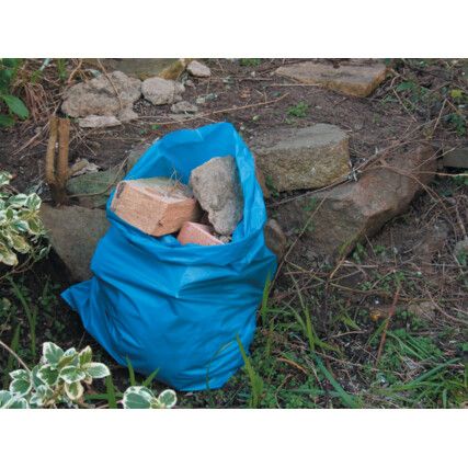 Rubble Waste Sacks, Blue, 60L, Extra Heavy Duty, Pack of 100