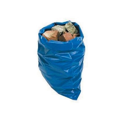 Rubble Waste Sacks, Blue, 60L, Extra Heavy Duty, Pack of 100