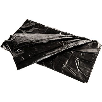 Standard Refuse Sack, Black, 90L, Medium Duty, Pack of 200