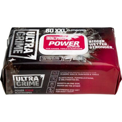 ULTRAGRIME PRO XXL+ POWER SCRUB CLOTH WIPES (PK-80)