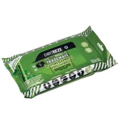 Bamboo Wet Wipes, For Hands & Surfaces (Pk-25)