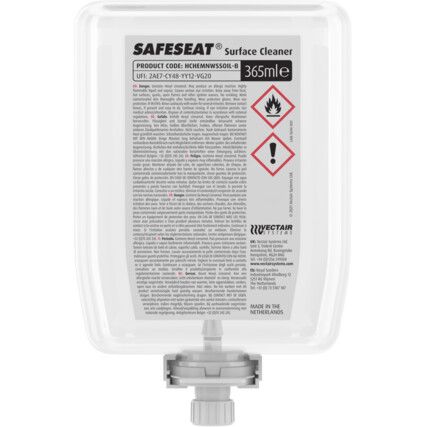 Safeseat, Toilet Seat Cleaner, 365ml, Fragranced, Pack of  6