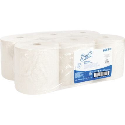 Hand Towels White (6 Rolls)