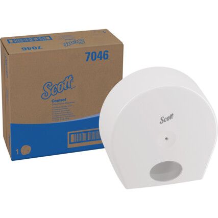 7046 SCOTT CONTROL TOILET TISSUE DISPENSER C/FEED PLASTIC