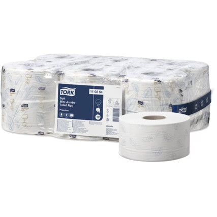 Premium Mini Jumbo Roll 2 ply (Pack Of 12)