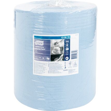 Industrial Wiper, Blue, 2 Ply, 1 Rolls per Case, 340m per Roll
